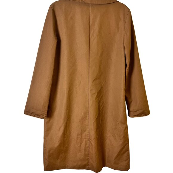 Unbranded M Polyester Brown Button-Up Womens Trench Coat No Lining With Pockets - Picture 6 of 10